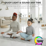 Wireless Speaker Charger Light, LED Bedside Lamp 4-in-1 Alarm Clock, Mood Light, Speaker & Wireless Charger(Black)