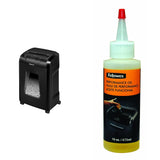 12C15 12 Sheet Cross-Cut Paper Shredder for Home and Office with Safety Lock & Powershred Performance Shredder Oil, 16 oz. Extended Nozzle Bottle (3525010) Fellowes