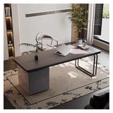 zhongxlla Standing Desk, Office Desk with Gray Rock Slab Top, Spacious
