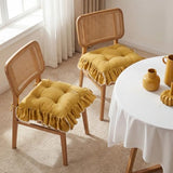 Wenqik 6 Pack Turmeric Ruffled Chair Cushions with Ties