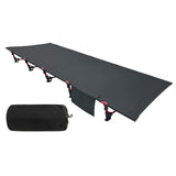 Sutekus Portable Camping Cot Sleeping Cot Ultralight Backpacking Cot Bed for Outdoor Hiking Travel Beach Mountaineering (Black) Sutekus