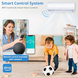 21 Seer2 Split Air Conditioner, 18,000 Btus Mini Split Ac/Heating System, Inverter Ductless Air Conditioner w/Alexa, Heat Pump & Installation Kit, Wall Mounted Ac Unit Cools Room Up to 1250 Sq.Ft,230V
