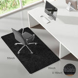Yjorix Office Chair Mat 35"*55",Desk Chair Mat for Hardwood and Tile Floor,Large Floor Protector Rug,with Mouse Pad 10.5"*8.5",Black