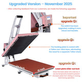 Heat Press Machine for T-Shirts: 2025 Upgraded 16x24 Auto Open Heat Press Slide-Out