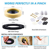 MENNTY Toilet Flange with Wax Ring Kit for 3 or 4 Inch Pipes