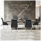 AODCHR Upholstered Velvet Accent Dining Chair, Elegant Tufted Dining Room