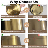 LEASYLIFE 8L/2.1GALbrass Garbage can with Swing lid，Brushed Nickel Gold Trash can,Matte Gold Trash can for Bathroom
