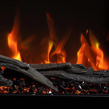 Modern Ember Highmark 60 Inch Smart Linear Electric Fireplace - Premium Flame with 10 Colors, Sleek Hidden Vent Design, Install Recessed in-Wall or Wall-Mount, WiFi Enabled.