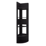 Tuhome 5-Tier Corner Bookshelf, 66.9" Tall Narrow Open-Back Bookcase, Engineered Wood Book Shelf