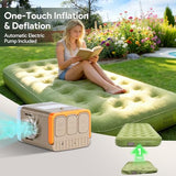 Minthouz Self Inflating Sleeping Pad with Electric Pump, One-Click Inflate/Deflate 1-2 Mins, 9.8" Ultra-Thick Camping Sleeping Pad for Car Travel Tent