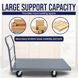 5Seconds Platform Cart Industrial Dolly Heavy Duty 48” X 24” Platform Hand Push Truck Commercial Cart