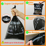 100 Count Recycled Disposable Car Trash Bags - 2.5 Gallon Heavy Duty