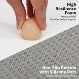 BUYUE Thickened 2.5" Friendly Woven Fabric Dining Chair Cushion, U-Shape High Density Foam Comfortable (1 Piece, Dark Gray)