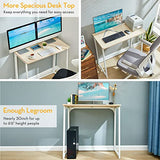 Folding Desk, Small Foldable Desk 31.5" for Small Spaces, Space Saving Computer Table Writing Workstation, Oak