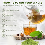 FreshDrinkUS, Premium 4.5oz Soursop Leaves Powder, 100% Natural & Pure, Herbal Tea, No Sugar, No Gluten, Vegan.