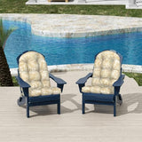 TWLEAR Outdoor Adirondack Chair Cushions with Ties, Tufted Outdoor Chair Cushion