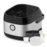 Midea 3L Rice Cooker with Steamer Basket, 6-Cup Uncooked Capacity, Induction Heating & Fuzzy Logic Technology, 24h Delay Start & Keep Warm, Non-Stick Inner Pot