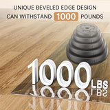 [Tempered Glass] 36“ x 36” Beveled Edge Glass Chair Mat with Polished Edge Clear Office Chair Mat