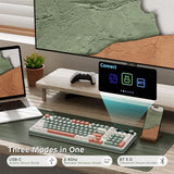Wireless Mechanical Keyboard BT/2.4G/USB-C, Hot Swappable, Software Support, Creamy Sounding,