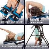 Teeter FitSpine X1 Inversion Table, Decompression Surface for Full-Body Stretch, Ergo Embrace Ankle Supports, Integrated Accessories, UL Safety Certified, Heavy-Duty 300 lb Capacity