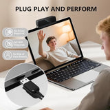 1080p Webcam for PC Laptop Desktop Computer, USB Webcam with Microphone, Streaming Camera, Plug & Play