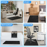 Yjorix Office Chair Mat 35"*55",Desk Chair Mat for Hardwood and Tile Floor,Large Floor Protector Rug,with Mouse Pad 10.5"*8.5",Black