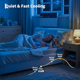 GarveeHome U-Shaped Window Air Conditioner 6000 BTU Fixed Frequency, Ultra Quiet, Open Window Flexibility, Remote Control, Cools 269 Sq.Ft., Ideal for Bedroom Living Room Home Office