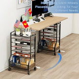 Teacher Rolling Cart Storage Organizer File Folder Rolling File Cart Under Desk