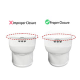 MODIWELL R1808 Fixed RV Dry Flush Toilet, Waterless Rechargeable, White