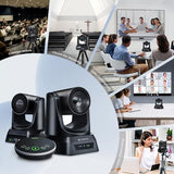 TONGVEO Wireless Conference Room Webcam, Church Live Streaming 20X USB 1080P 60fps PTZ Camera
