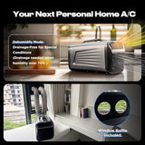 Outohome 5200BTU Portable Camping Air Conditioner For Tent Outdoor and Indoor Use,400W Low Power for RV,Truck,Van and Car Cooling (Dark Silver)