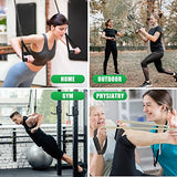 WIKDAY Exercise Resistance Bands with Handles for Working Out 200lbs Workout Bands Set with Door Anchor for Man Physical Therapy, Yoga, Pilates, Gray