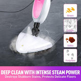 Steam Mop & Detachable Handheld Steamer 2-in-1 Design, 20s Fast Heat-Up, 16FT Power Cord, 10-in-1 Multi-Purpose Steam Cleaner for Hardwood Floors/Carpet/Tile/Grout/Window/Stove for Deep Home Cleaning