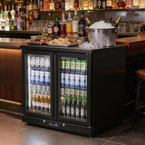 BODEGACOOLER Back Bar Cooler, 2 Door Commercial Beverage Refrigerator