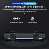 BXNSDFS Wired Powerful Computer Speaker Bar Stereo Subwoofer Bass Surround Sound Box for PC Laptop Phone