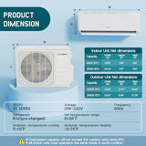Albott 2 Zone Mini Split AC/Heating System, 12K+12K BTU 25 SEER2