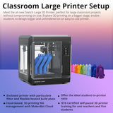 3D Printer with Fused Deposition Modelling Print Technology and Layer Resolution of 100 to 400 Microns (Black, Large)