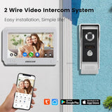 Wireless WiFi Video Doorbell Intercom System, 1080P Video Door Camera with Monitor