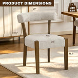 RNKSFX Upholstered Dining Chairs Set of 6, Walnut Wooden Kitchen & Dining Room Chairs
