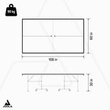 JOOLA NOVA Ping Pong Table with Waterproof Table Tennis Net Set - Quick Assembly - All Weather Aluminum Composite Surface - Tournament Quality - Indoor & Outdoor Compatible ‎Nova Plus