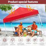 8x8ft Pop-Up Canopy, Outdoor Screen Tent with Mesh Mosquito Netting Sidewalls, Waterproof & UV-Block Shade Shelter for Camping, Picnic, Deck & Backyard Events