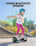 Gyroor Self Balancing Scooter New G13 All Terrain Balancing Scooter with LED Lights, Self Balancing Off Road with Bluetooth for Kids ages 6-12 and Adults-Black