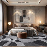 Rugshop Overlapping Circles Contemporary Abstract Area Rug Gray 10' x 14'
