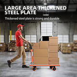 Platform Truck Heavy Duty Cart,1100Lbs Hand Truck Push Cart Dolly with 5'' 360 Degree