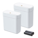 funest 2 Pack Bathroom Trash Can with Lid, 3 Gal/12 L & 2.7 Gal/10L Garbage Can with Pop-Up Lid