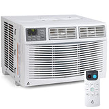 GarveeLife Window Air Conditioner 8000 BTU – Cools up to 550 Sq.Ft – 3 Fan Speeds, Dehumidifier, Quiet Operation, Auto-Restart, Self-Evaporation, 24H Timer, Sleep Mode, Optional WiFi & Remote – White