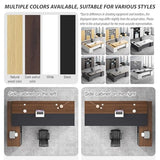 Executive Desk, L Shaped Executive Office Desk with Locking Drawer & File Cabinet