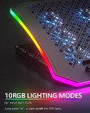 KeiBn Upgraded Gaming Laptop Cooler Pad with 9 Quiet RGB Fans