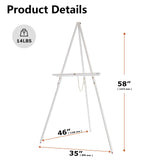DJAR 3 Pcs 63" Adjustable Wooden Display Easel Stand for Sign