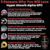 Alpha GPC Supplement & BioPerine for Hyper Absorption - 120 Count, Alpha-GPC 600mg per Serving - Nootropics for Memory, Focus, Energy, & Drive - Choline Supplements to Boost Acetylcholine, Made in USA